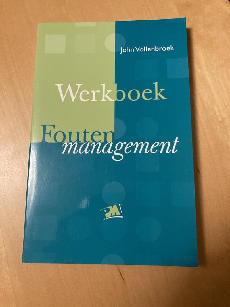 Werkboek foutenmanagement